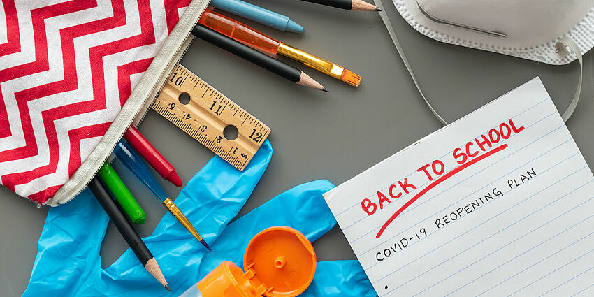 backpack and note pad