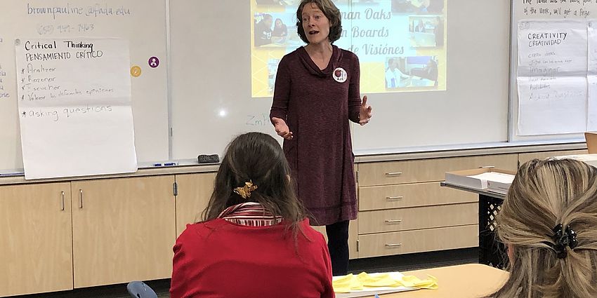 pre-pandemic photo of an FEI class session
