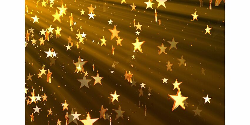 Picture of glittering gold stars