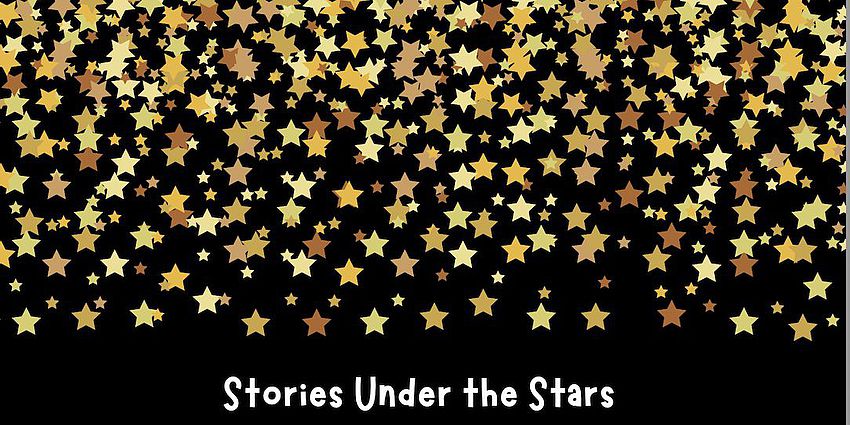 Stars above text reading Stories Under the Stars