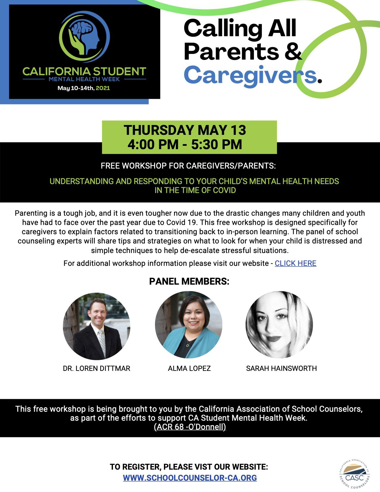 picture of free parent webinar flyer