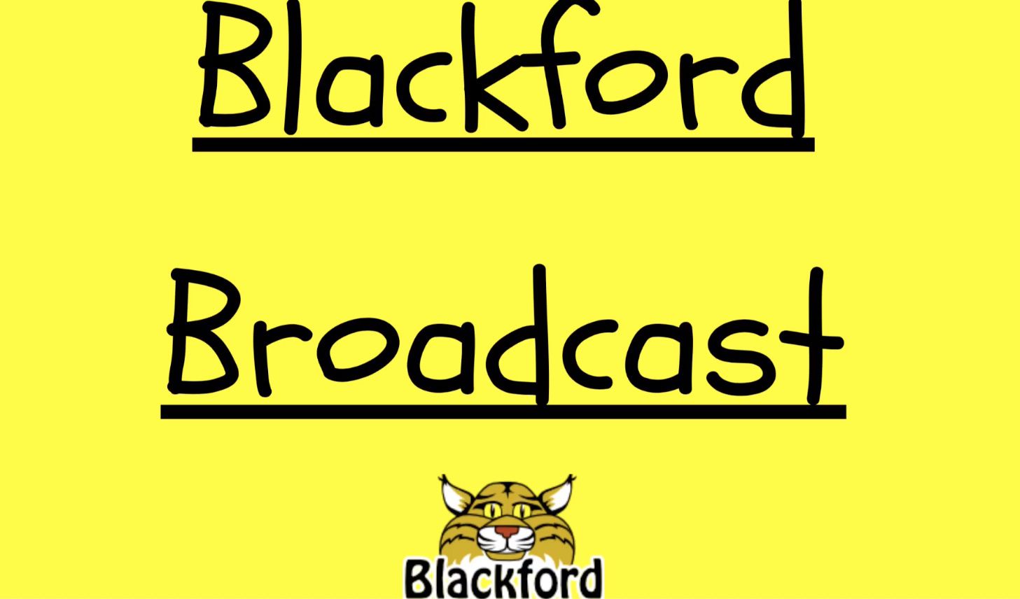 Picture of mascot with blackford broadcast
